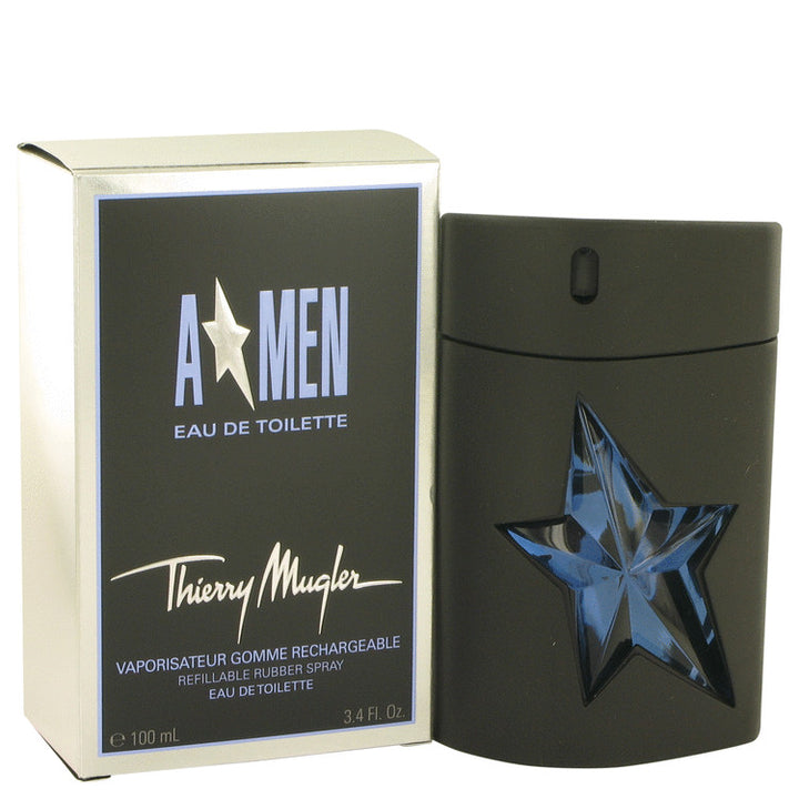 Angel by Thierry Mugler For Men Eau De Toilette Spray Refillable (Rubber) 3.4 oz