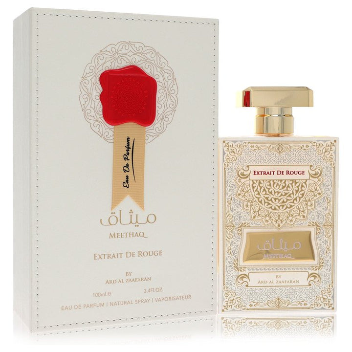 Ard Al Zaafaran Meethaq Extrait De Rouge by Al Zaafaran For Men Eau De Parfum Spray (Unisex) 3.4 oz