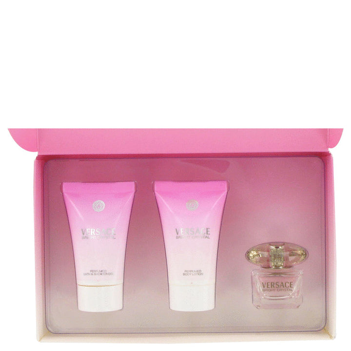Bright-Crystal-by-Versace-For-Women Gift Set  .17 oz Mini EDT + .8 oz Shower Gel + .8 oz Body Lotion 