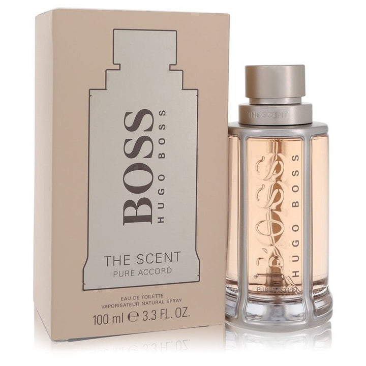 Boss The Scent Pure Accord by Hugo Boss For Men Eau De Toilette Spray 3.3 oz