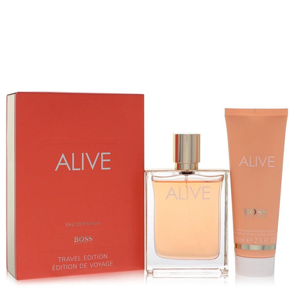 Boss Alive by Hugo Boss For Women Gift Set -- 2.7 oz Eau De Parfum Spray + 2.5 oz Hand and Body Lotion