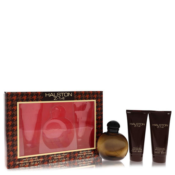 Halston Z-14 by Halston For Men Gift Set -- 4.2 oz Cologne Spray + 3.4 oz After Shave Balm + 3.4 oz Hair & Body Wash