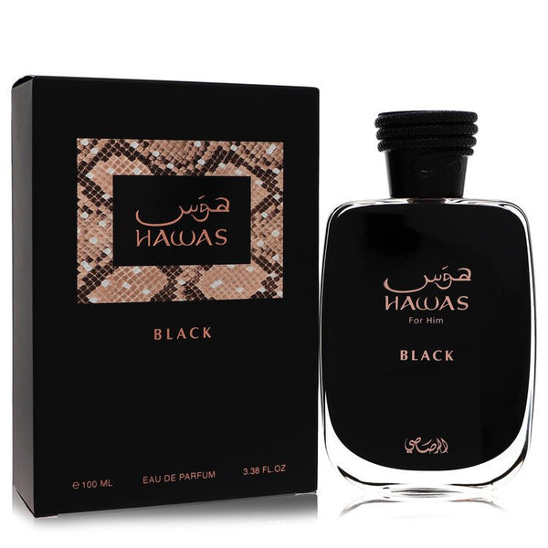 Hawas Black by Rasasi For Men Eau De Parfum Spray 3.3 oz