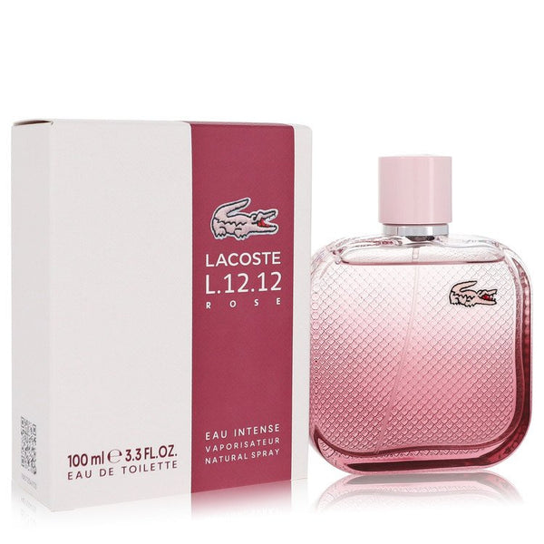 Lacoste Eau De Lacoste L.12.12 Rose Eau Intense by Lacoste For Women Eau De Toilette Spray 3.3 oz