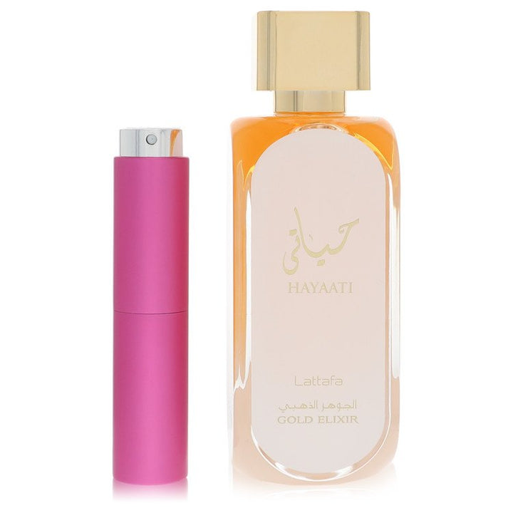 Lattafa-Hayaati-Gold-Elixir-by-Lattafa-For-Women-Travel-Spray-0.27-oz