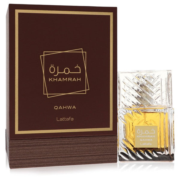 Lattafa Khamrah Qahwa by Lattafa For Men Eau De Parfum Spray (Unisex) 3.4 oz