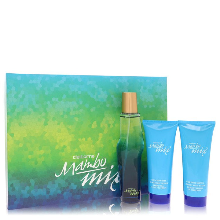 Mambo Mix by Liz Claiborne For Men Gift Set -- 3.4 oz Eau De Cologne Spray + 3.4 oz After Shave Soother + 3.4 oz Shower Gel