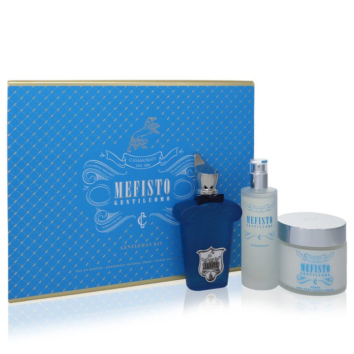 Mefisto-Gentiluomo-by-Xerjoff-For-Men Gift Set  3.4 oz Eau De Parfum Spray + 3.4 oz Deodorant Spray + 6.7 oz Shave and Post Shave Cream 