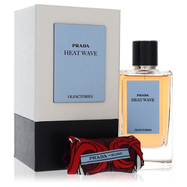 Prada Olfactories Heat Wave by Prada For Men Eau De Parfum Spray with Gift Pouch (Unisex) 3.4 oz 3.4 oz Eau de Parfum Spray + Gift Pouch