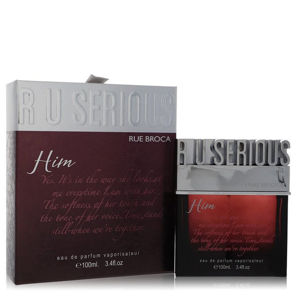 R U Serious Him by Rue Broca For Men Eau De Parfum Spray 3.4 oz