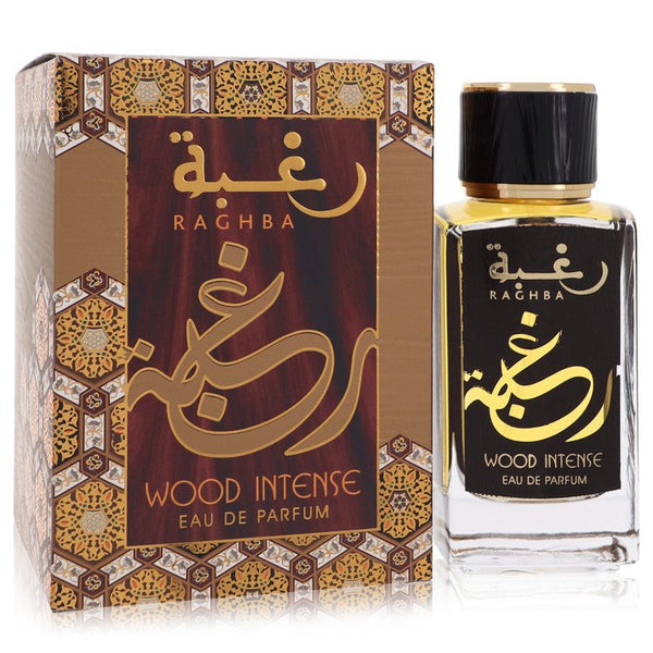 Raghba Wood Intense by Lattafa For Women Eau De Parfum Spray (Unisex) 3.4 oz