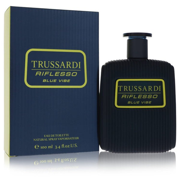 Trussardi Riflesso Blue Vibe by Trussardi For Men Eau De Toilette Spray 3.4 oz