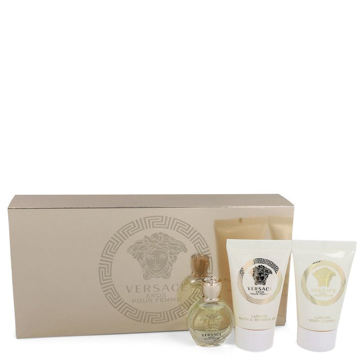versace-eros-by-versace-for-women Gift Set -- .17 oz Mini EDP + .8 oz Shower Gel + .8 oz Body Lotion