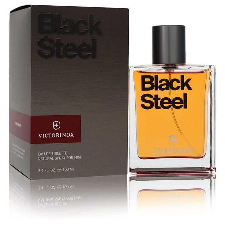 Victorinox Black Steel by Victorinox For Men Eau De Toilette Spray 3.4 oz