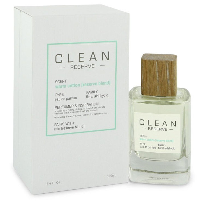 Clean Reserve Warm Cotton by Clean For Women Eau De Parfum Spray 3.4 oz