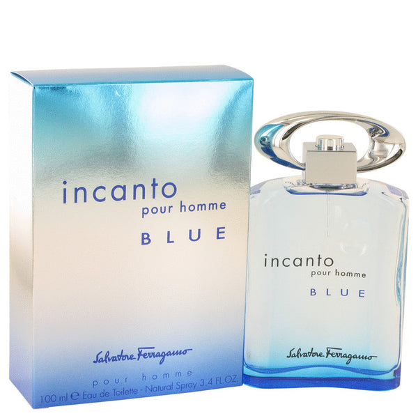 Incanto Blue by Salvatore Ferragamo For Men Eau De Toilette Spray 3.4 oz