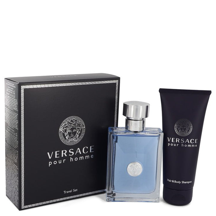 Versace-Pour-Homme-by-Versace-For-Men Gift Set  3.4 oz Eau De Toilette Spray + 3.4 oz Shower Gel 