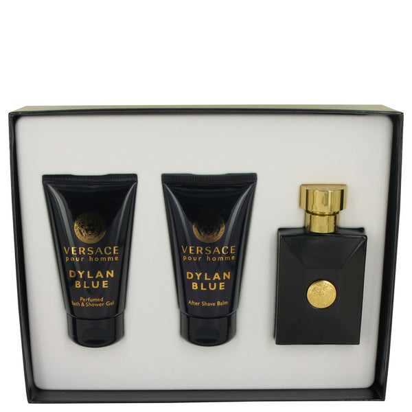Versace Pour Homme Dylan Blue by Versace For Gift Set -- 1.7 oz Eau De Toilette Spray + 1.7 oz After Shave Balm + 1.7 oz Shower Gel